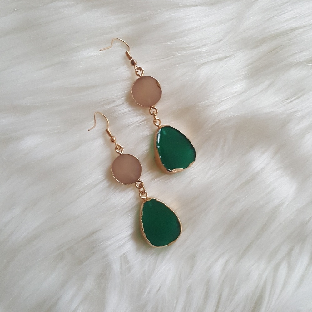 NWT Blush Druzy Earrings! - Picture 3 of 4